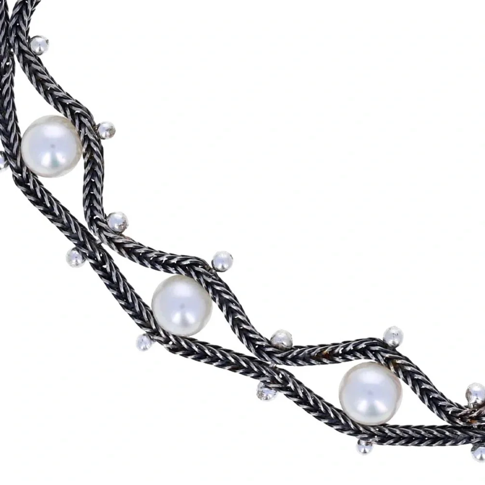 Holiday SALE - 🎄🎄🎄🎄Ten Thousand Things Scallop Silver/Pearl Bracelet - Picture 4 of 9